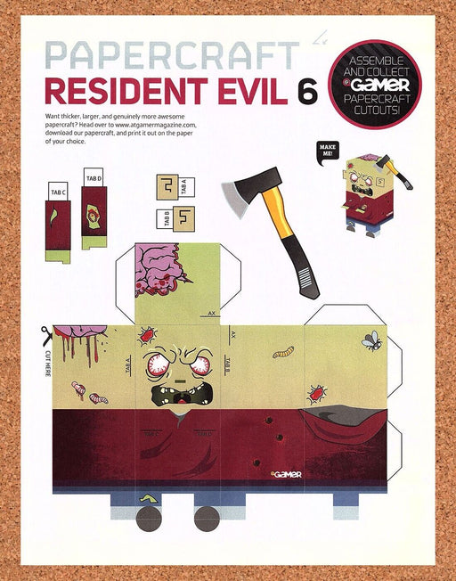 2012 Resident Evil 6 PaperCraft Original Collectible Ad v1 - for just $18.99! 