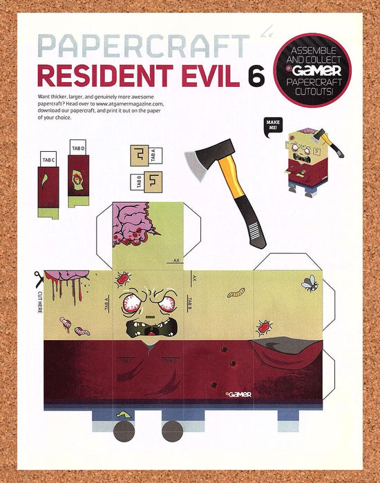 2012 Resident Evil 6 PaperCraft Original Collectible Ad v1 - for just $18.99! 