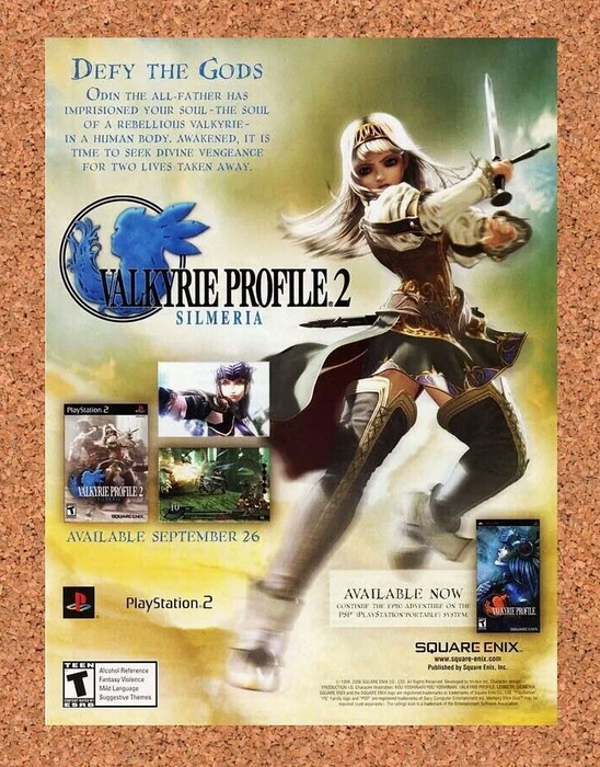 2007 Valkyrie Profile 2 PS2 Original Ad - for just $17.99! 