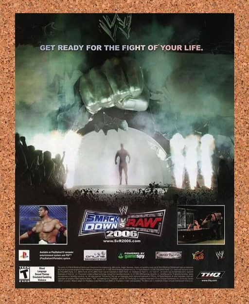 2007 WWF Smackdown vs RAW PS3 Original Ad - for just $17.99! 