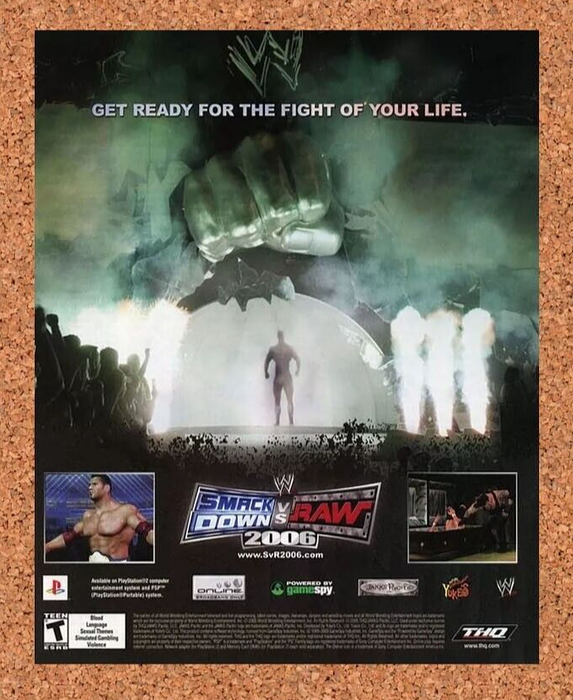 2007 WWF Smackdown vs RAW PS3 Original Ad - for just $17.99! 