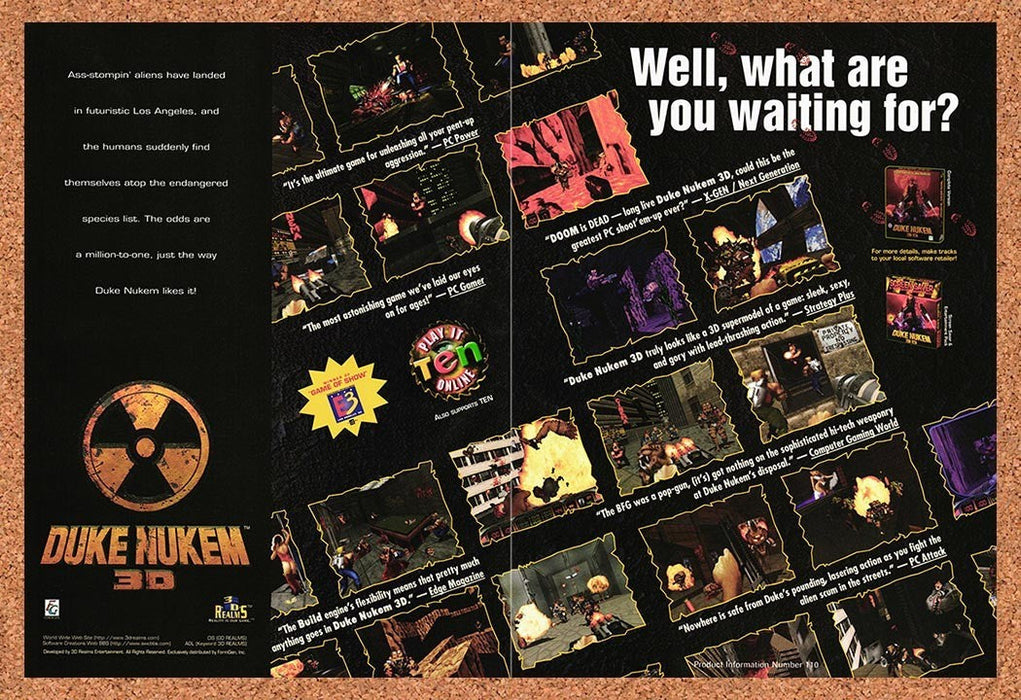 1996 Duke Nukem 3D PC Original Advertisement v4 - for just $23.99! 