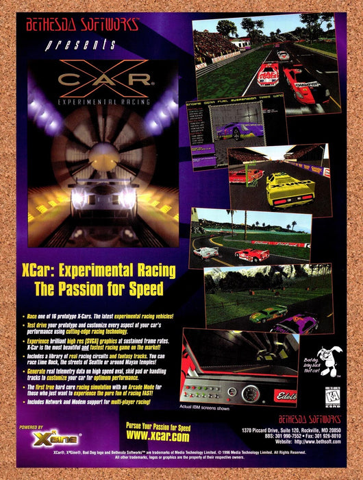 1997 XCar Experimental Racing PC Original Ad v1 - for just $17.99! 