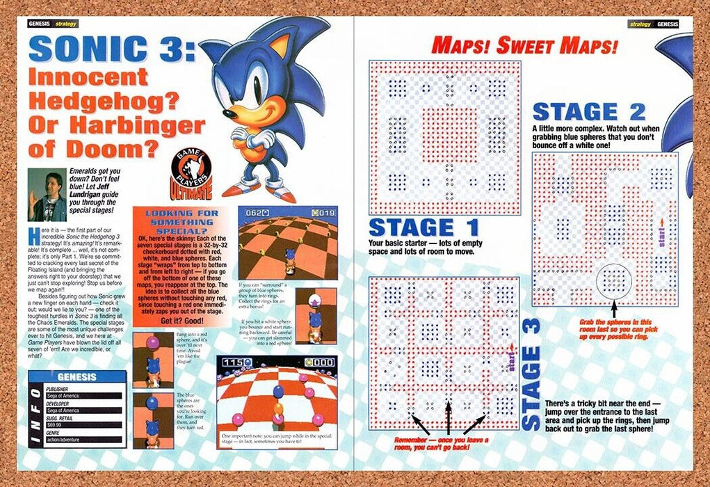 1994 Sonic 3 Genesis Original Ad v3 - for just $21.49! 