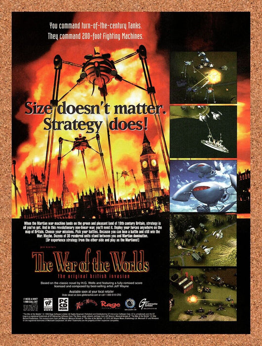 1998 War Of The Worlds PC Original Ad v1 - for just $17.99! 