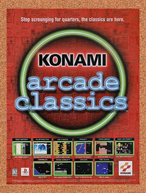1999 Konami Arcade Classics PS1 Original Ad v1 - for just $15.29! 