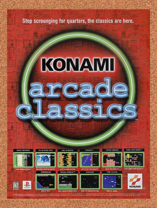 1999 Konami Arcade Classics PS1 Original Ad v1 - for just $15.29! 