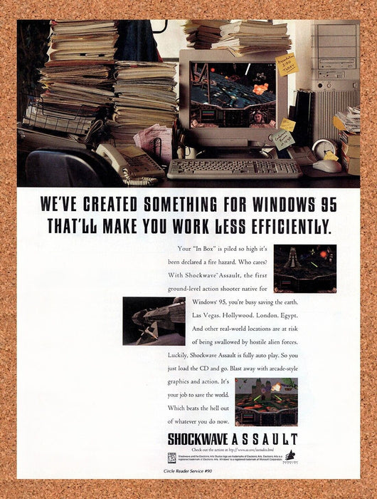 1995 Shockwave Assault PC Original Ad - for just $17.99! 