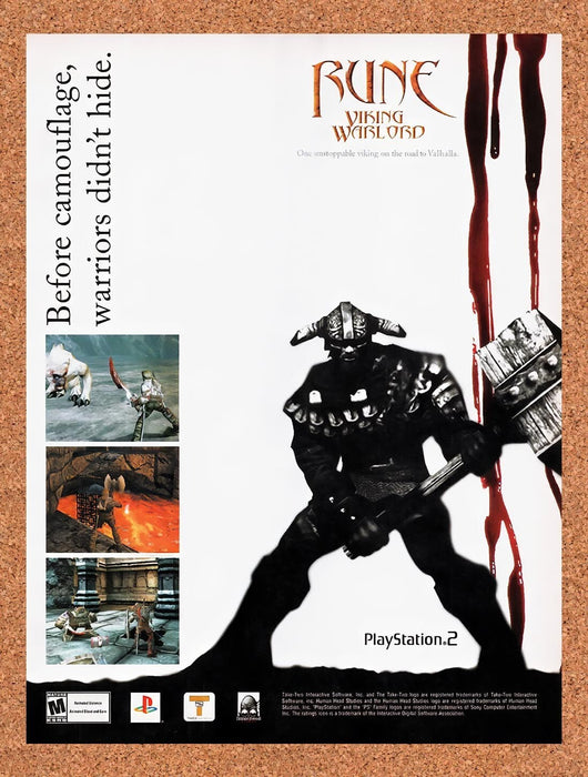 2001 Rune Viking Warlord PS2 Original Ad v3 - for just $17.99! 