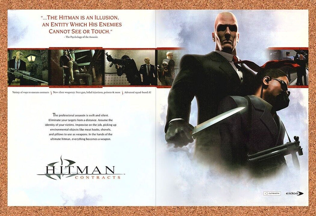 2004 Hitman Contracts PS2 Original Ad - for just $21.49! 