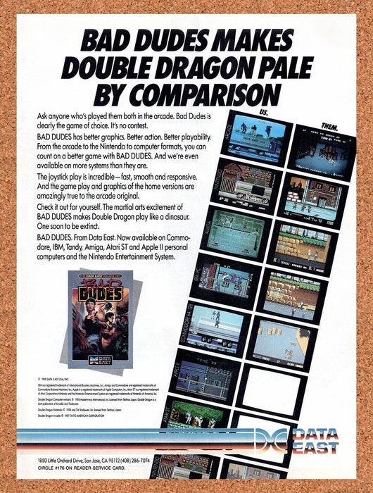 1989 Bad Dudes NES Original Ad v1 - for just $17.99! 
