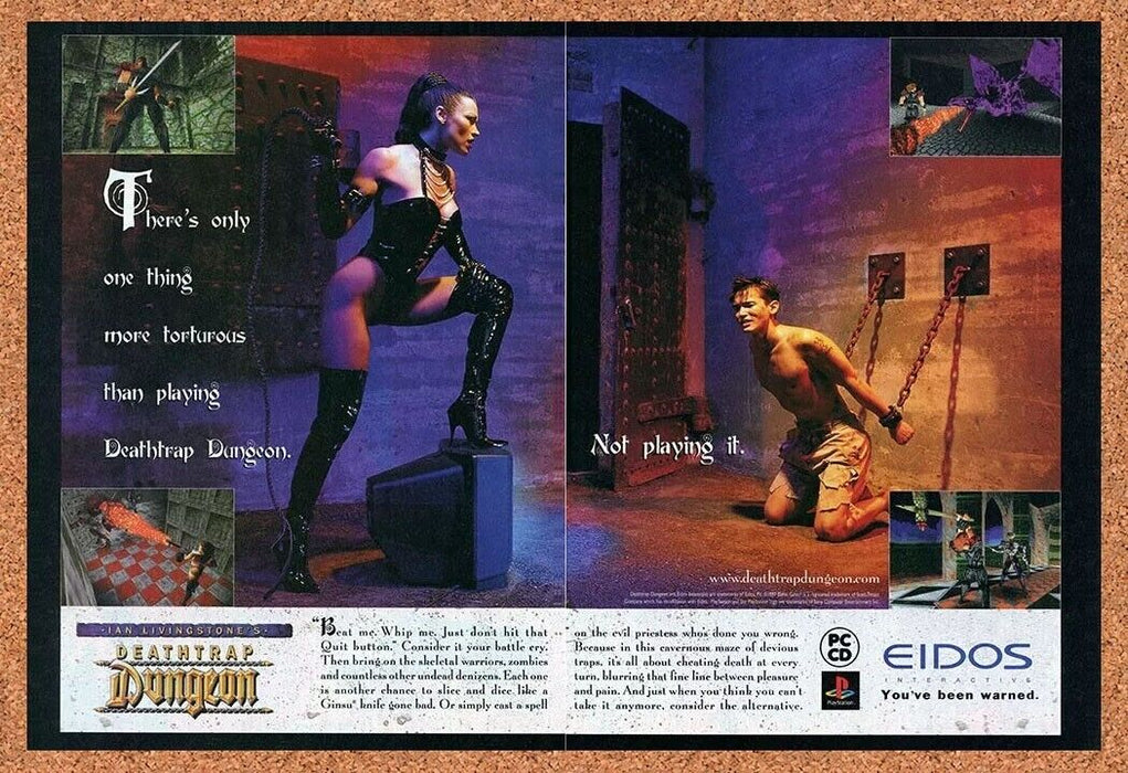 1999 Deathtrap Dungeon PS1 PC Original Ad v2 - for just $21.49! 