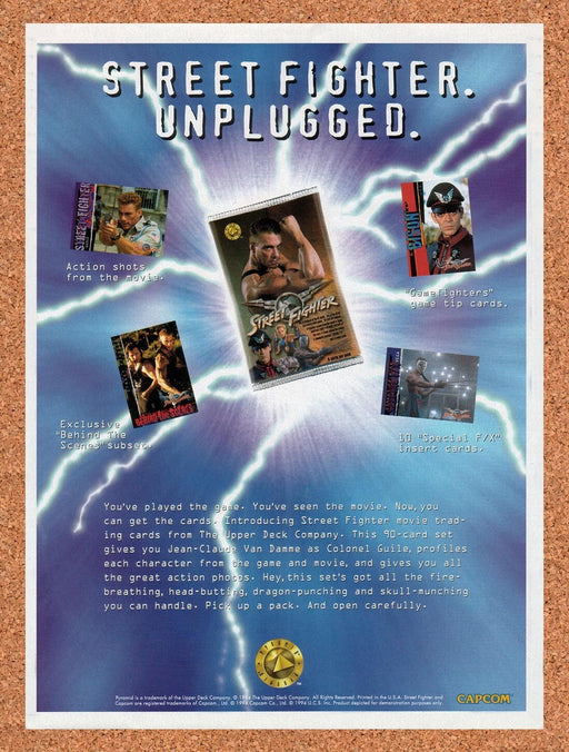 1995 Street Fighter Movie Upper Deck Trading Cards Original Ad v5 - for just $17.99! 