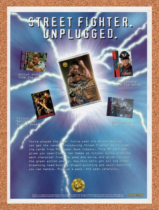 1995 Street Fighter Movie Upper Deck Trading Cards Original Ad v5 - for just $17.99! 