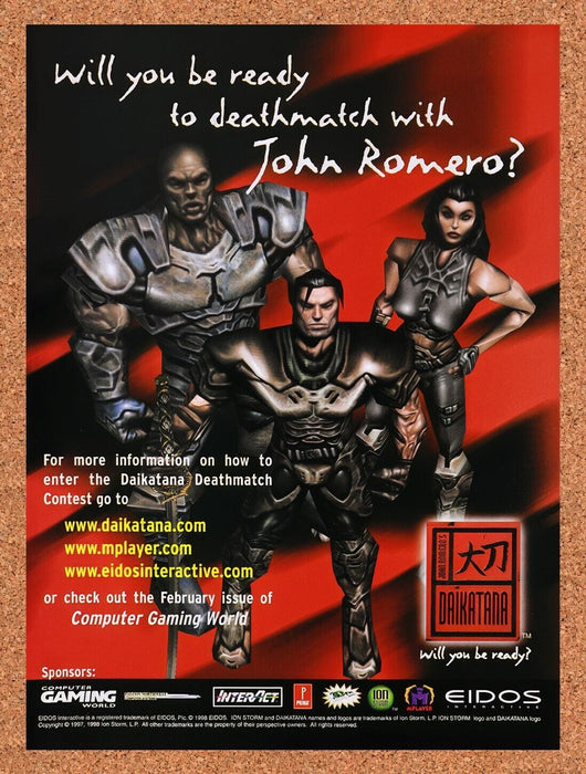 1999 Daikatana PC Original Ad v1 - for just $15.29! 