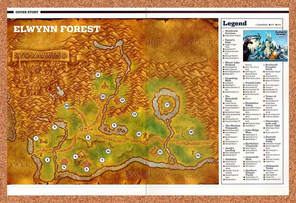2004 World Of WarCraft Vanilla Elwynn Forest Map Original Ad vr4 - for just $23.99! 