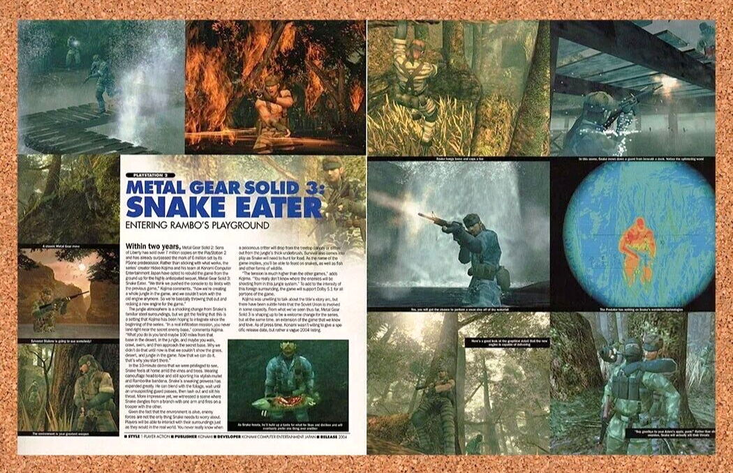 2005 Metal Gear Solid 3 Snake Eater PS2 Original Ad v5 - for just $21.49! 