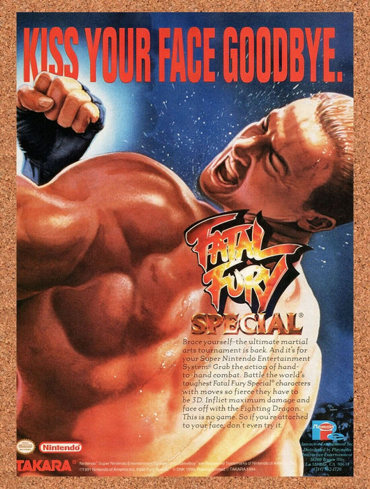 1995 Fatal Fury Special SNES Original Ad v3 - for just $17.99! 