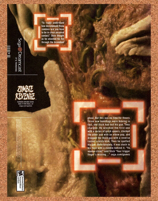 2002 Zombie Revenge Dreamcast Original Ad - for just $17.99! 