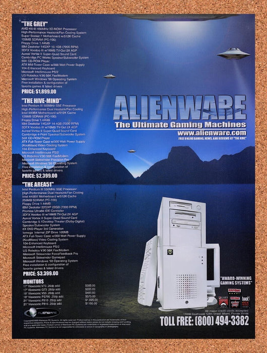 1999 Alienware The Grey Original Ad v32 - for just $15.29! 