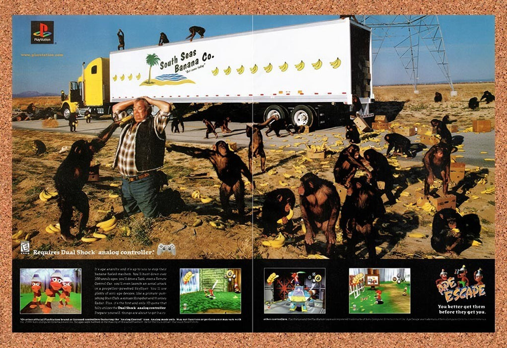 2000 Ape Escape PS1 Original Ad v1 - for just $21.49! 