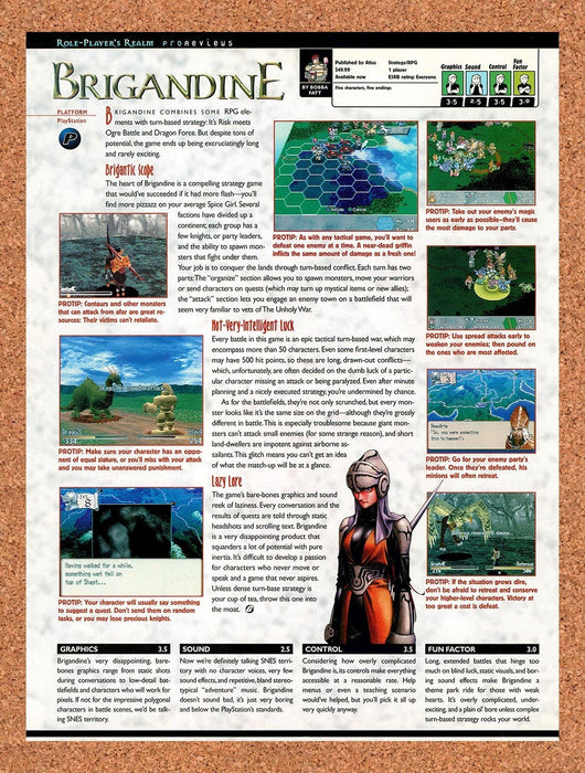 1999 Brigandine The Legend Of Forsena PS1 Original Ad vr1 - for just $19.49! 
