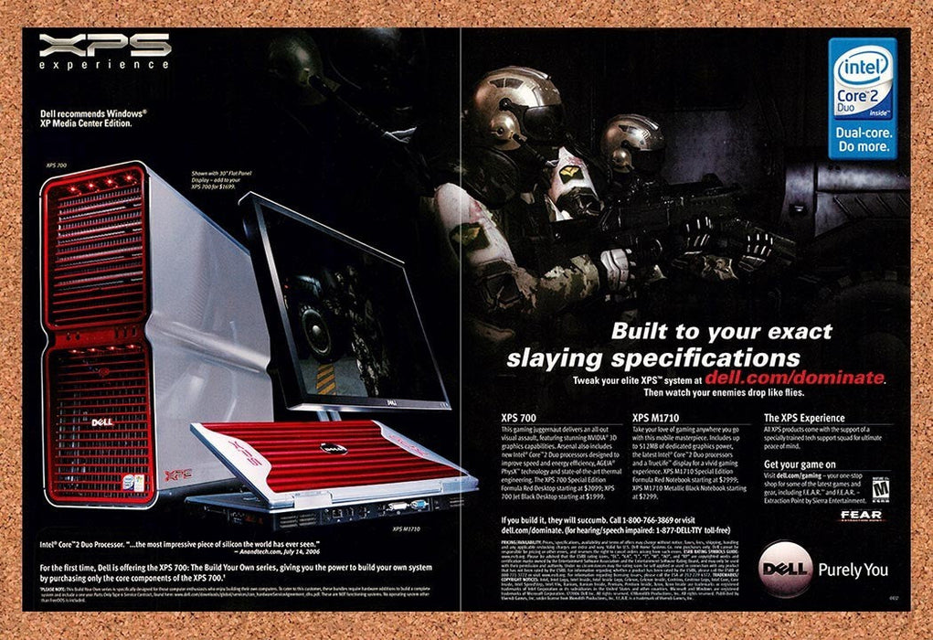 2006 FEAR Extraction Point Dell XPS Original Ad v4 - for just $23.99! 