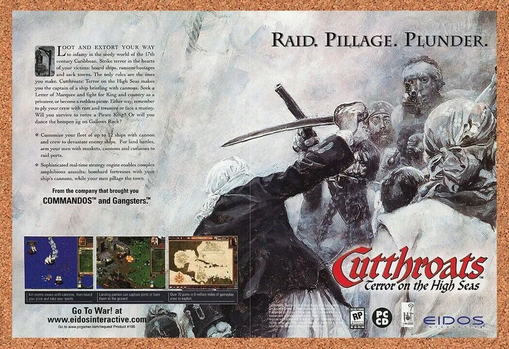 2001 Cutthroats Terror High Seas PC Original Ad - for just $21.49! 