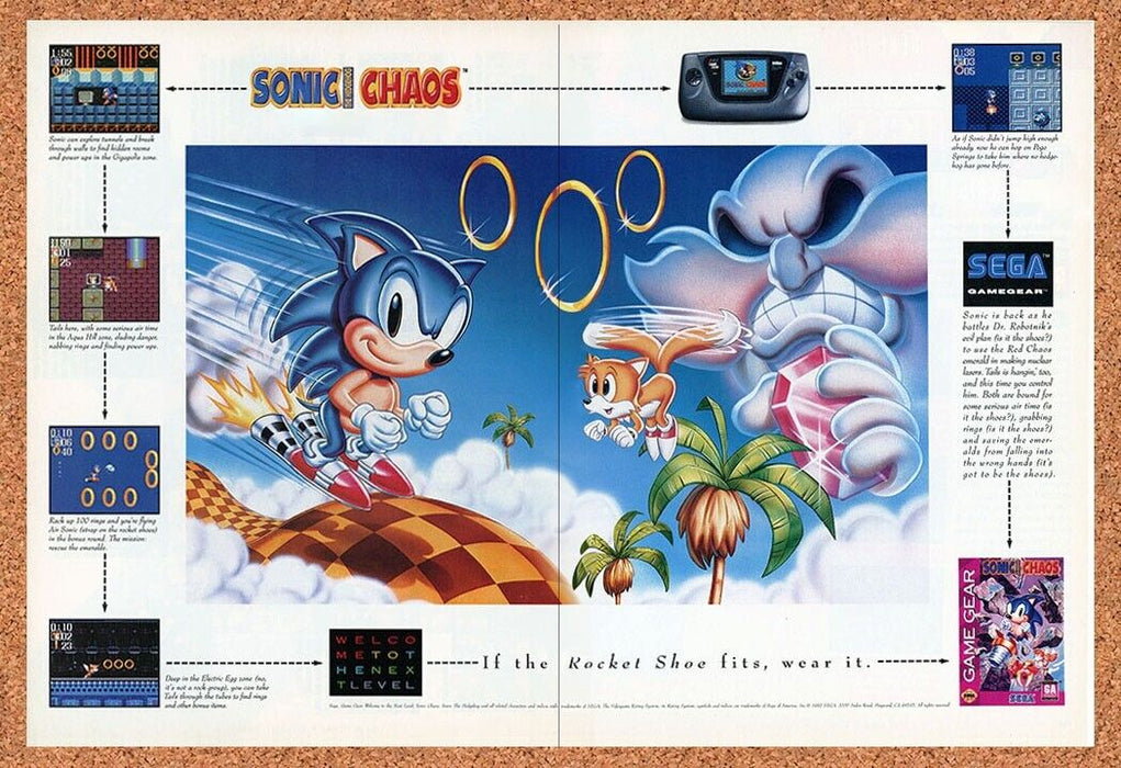 1994 Sonic Chaos Game Gear Original Ad - for just $21.49! 