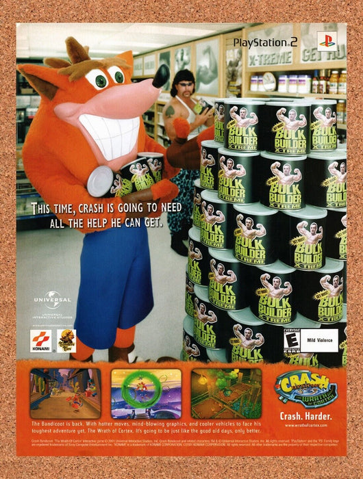 2001 Crash Bandicoot Wrath Of The Cortex PS2 Original Ad v3 - for just $15.29! 