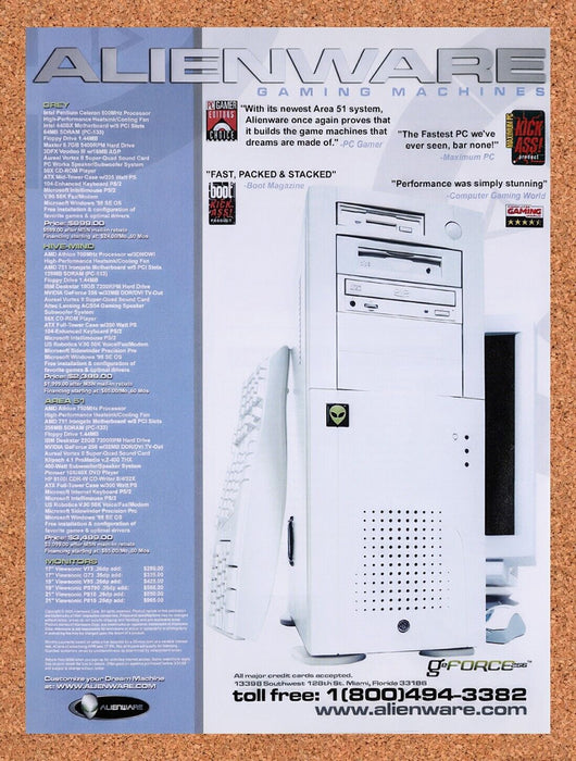 2000 Alienware Gaming Machines Original Ad v31 - for just $15.29! 