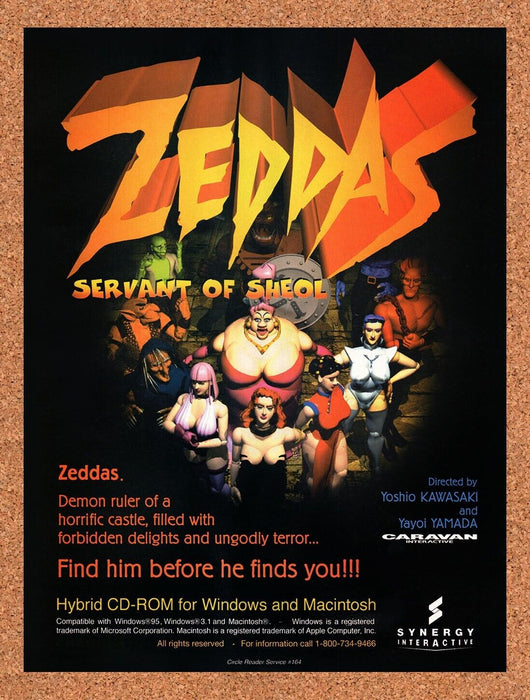 1995 Zeddas Servant Of Sheol PC Original Ad - for just $17.99! 