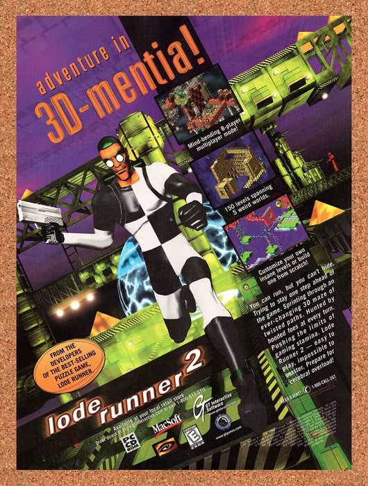 1998 Lode Runner 2 PC Original Ad v1 - for just $17.99! 