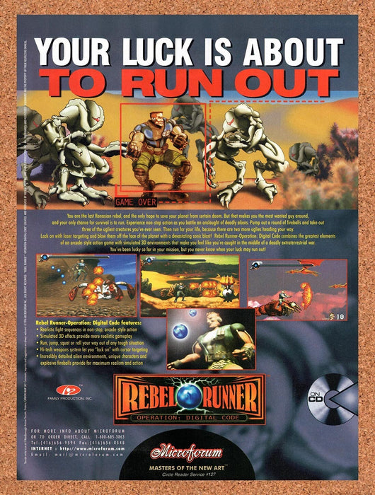 1996 Rebel Runner Operation Digital Code PC Original Ad v1 - for just $17.99! 