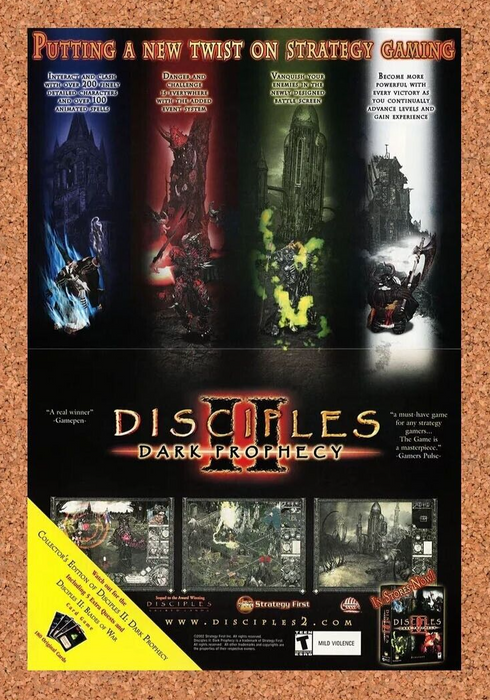 2004 Disciples 2 Dark Prophecy PC Original Ad - for just $22.49! 