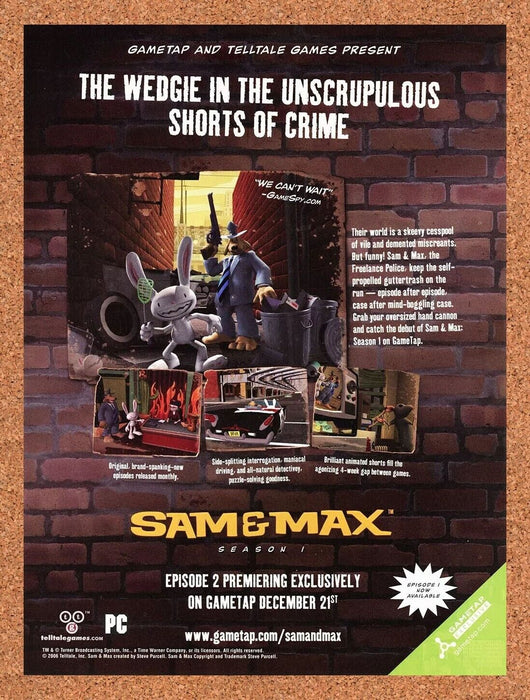 2008 Sam And Max Season 1 Original Ad - for just $17.99! 