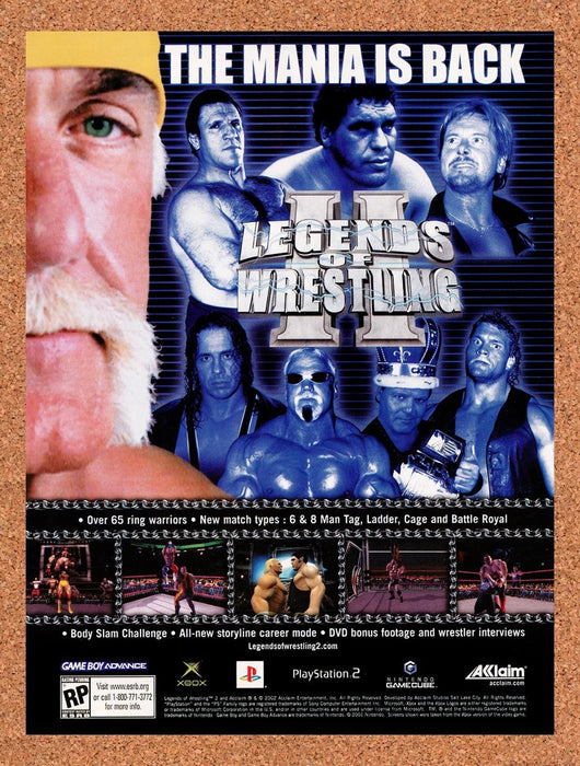 2002 Legends Of Wrestling II Xbox Original Ad v1 - for just $19.49! 