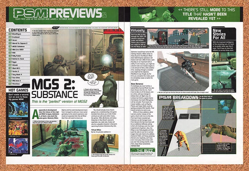 2002 Metal Gear Solid 2 Substance PS2 Original Advertisement vr1 - for just $23.99! 