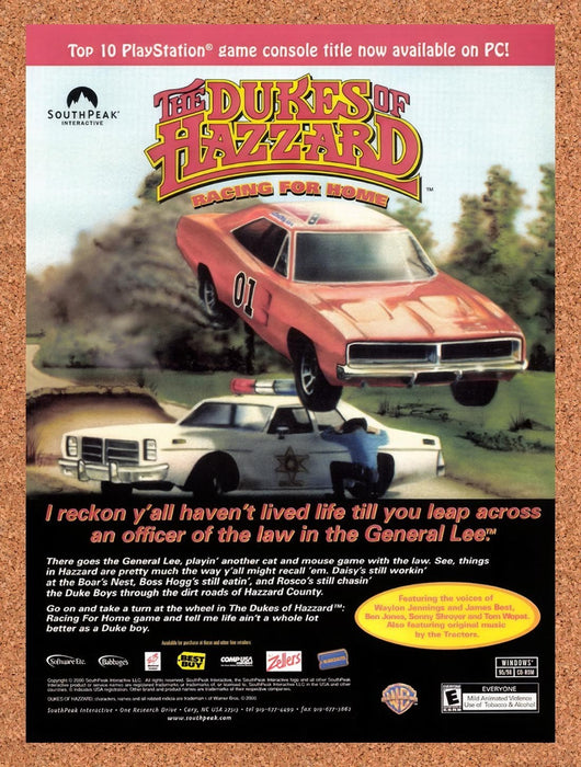 2000 Dukes Of Hazard Racing For Home PC Original Advertisement v2 - for just $19.49! 
