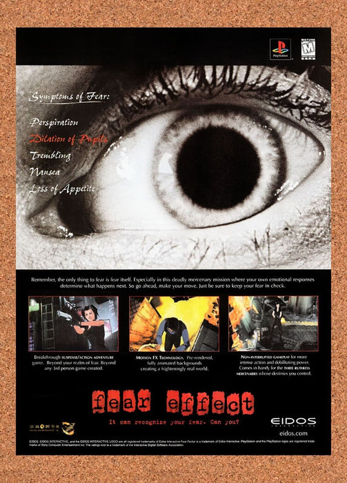 1999 Fear Effect PS1 Original Ad v1 - for just $17.99! 