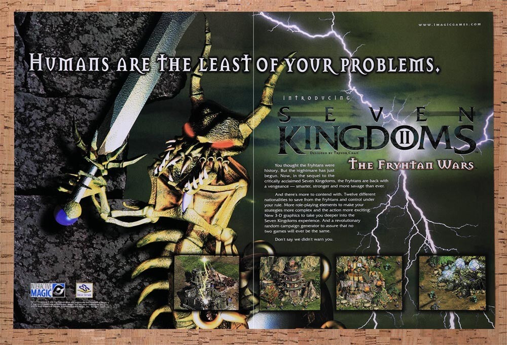 1999 Seven Kingdoms 2 The Fryhtan Wars PC Original Ad v3 - for just $21.49! 
