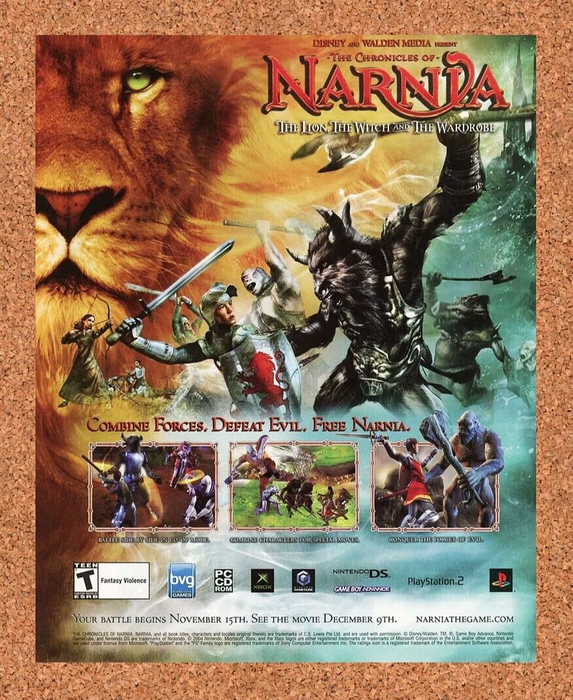 2007 The Chronicles Of Narnia GameCube Original Ad - for just $17.99! 