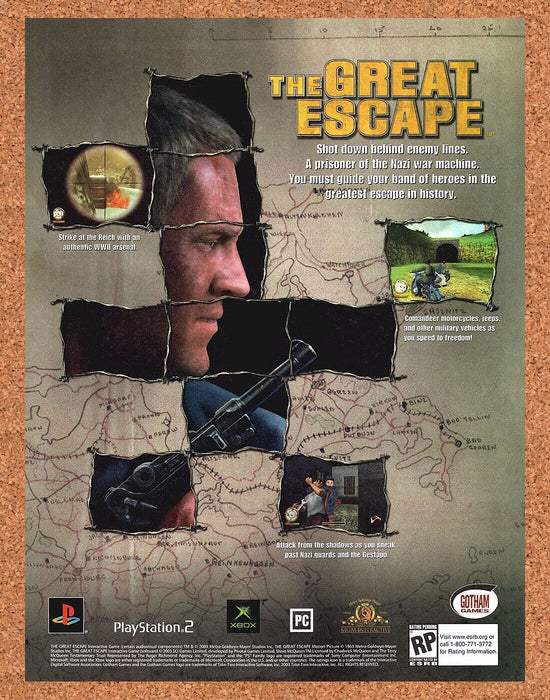 2003 The Great Escape PS2 Original Ad - for just $17.99! 