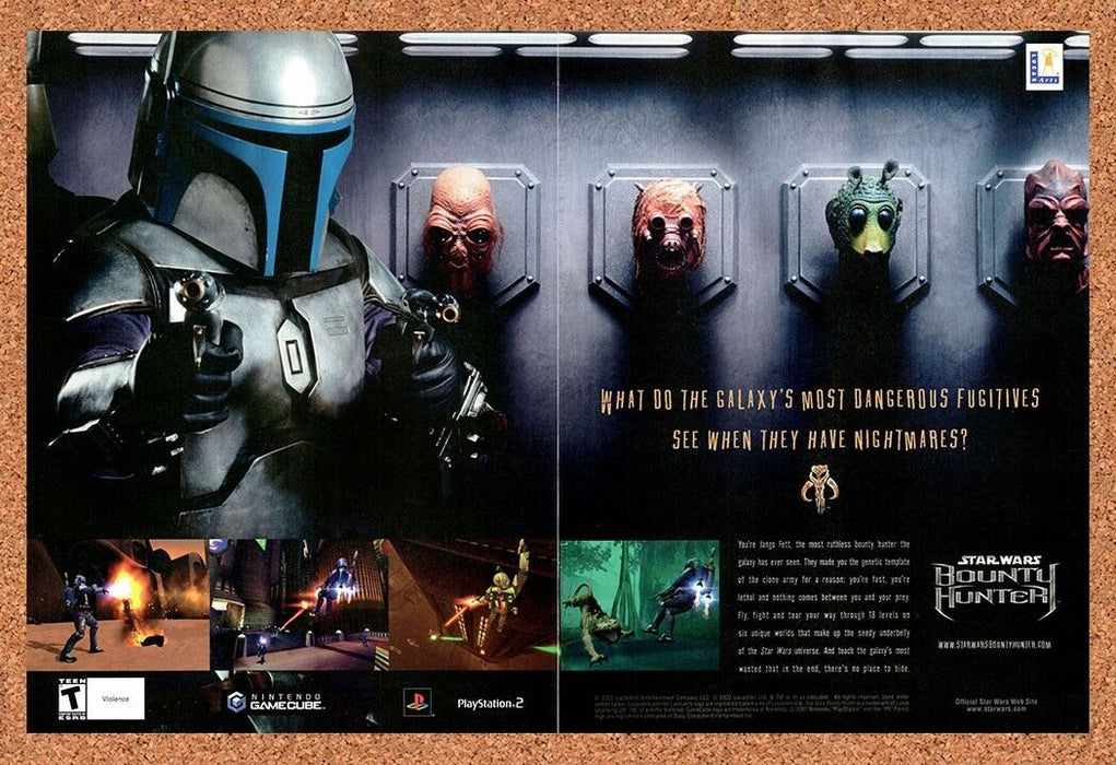 2003 Star Wars Bounty Hunter GameCube Original Ad - for just $21.49! 