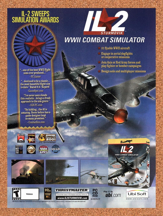 2002 IL 2 Sturmovik WW2 Combat Simulator PC Original Ad v1 - for just $17.99! 