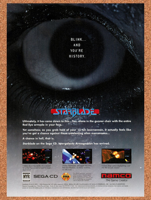 1994 StarBlade Sega CD Original Ad v1 - for just $17.99! 