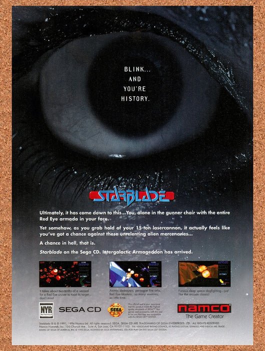 1994 StarBlade Sega CD Original Ad v1 - for just $17.99! 