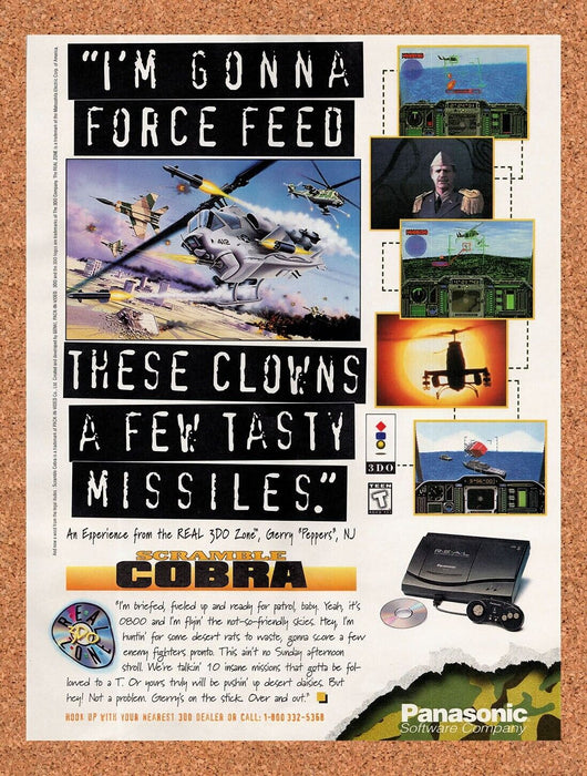 1995 Scramble Cobra 3DO Original Ad v1 - for just $17.99! 