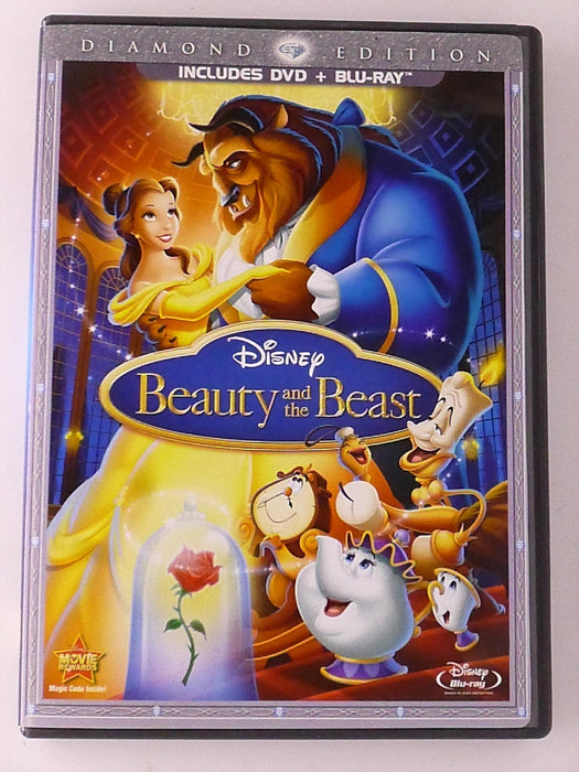 Beauty and the Beast (Blu-ray, DVD, Disney Diamond Edition, 1991) - K10 - for just $5.99! 