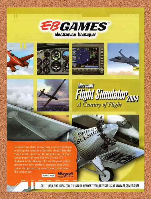 2005 Flight Simulator 2005 EB Games Original Ad v1 - for just $17.99! 